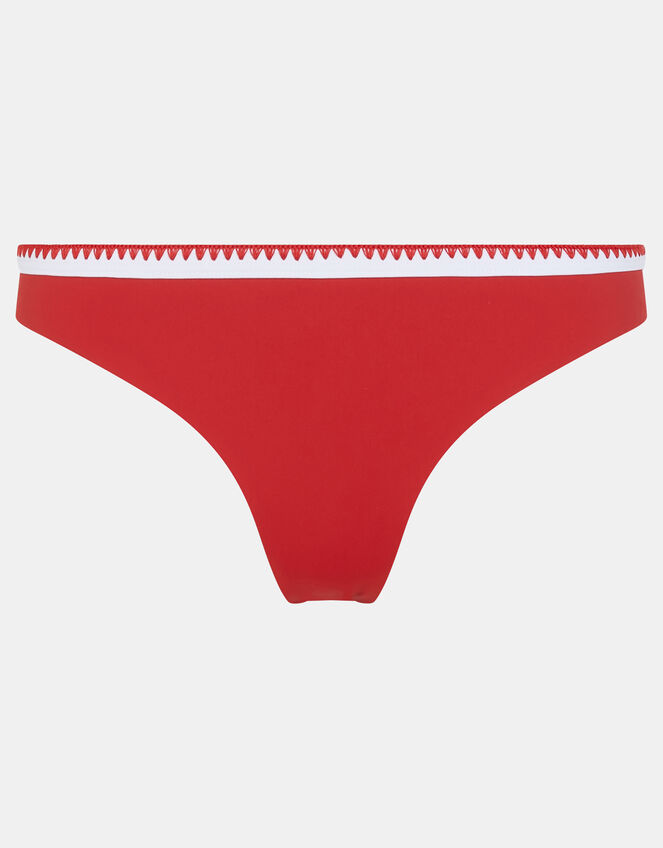 Blanket Stitch Bikini Bottoms, Red (RED), large