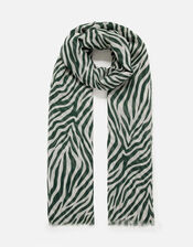 Zebra Print Scarf in Recycled Polyester, , large