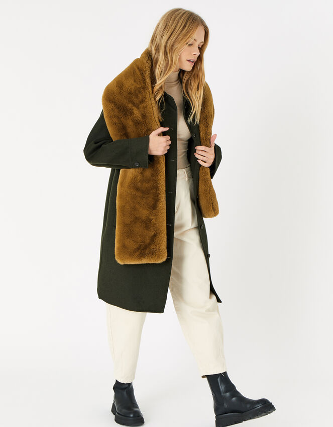 Sandy Luxe Faux Fur Stole, , large
