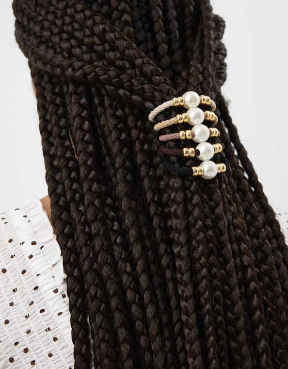 5-Pack Pearl Cord Hair Bands, , large
