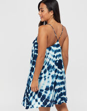 Tie-Dye Swing Dress, Blue (NAVY), large