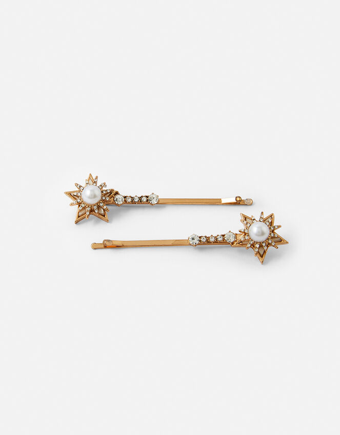 Party Star Embellished Hair Grips, , large