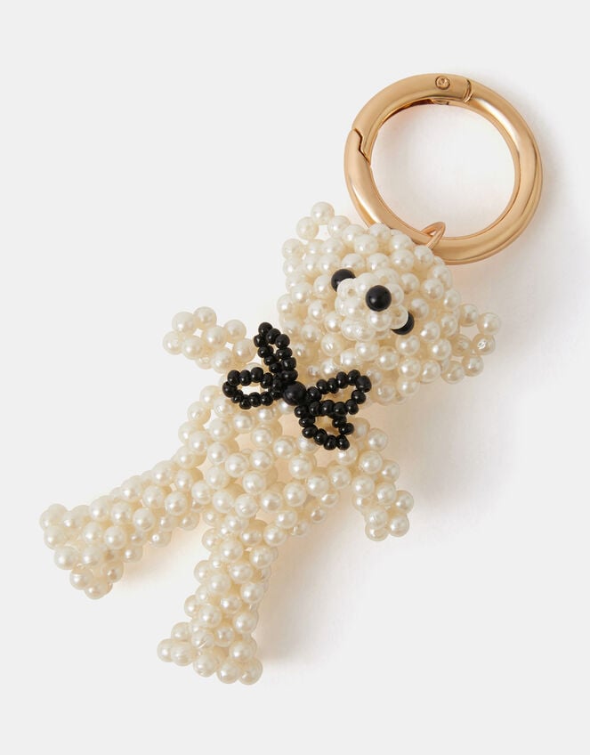 Beaded Bear Bag Charm, , large