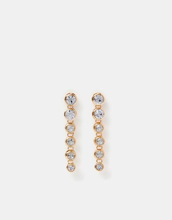 Crystal Long Drop Earrings, , large