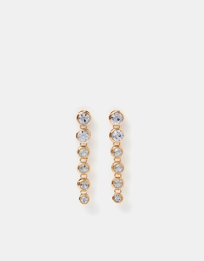 Crystal Long Drop Earrings, , large
