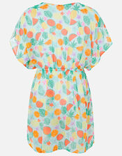 Girls Fruit Print Kaftan Dress, Multi (BRIGHTS-MULTI), large