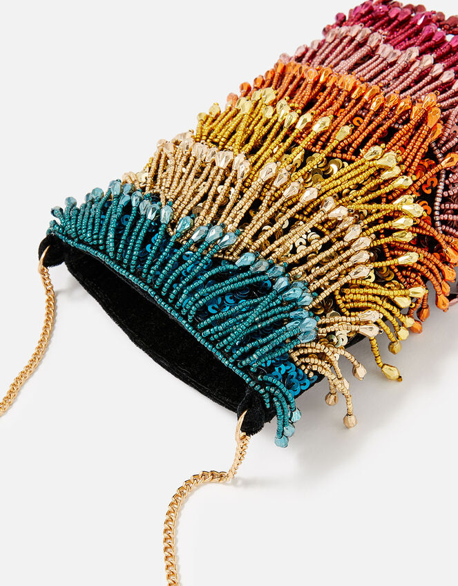 Rainbow Tassel Phone Pouch, , large
