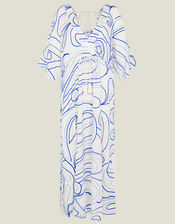 Embroidered Swirl Dress, White (WHITE), large