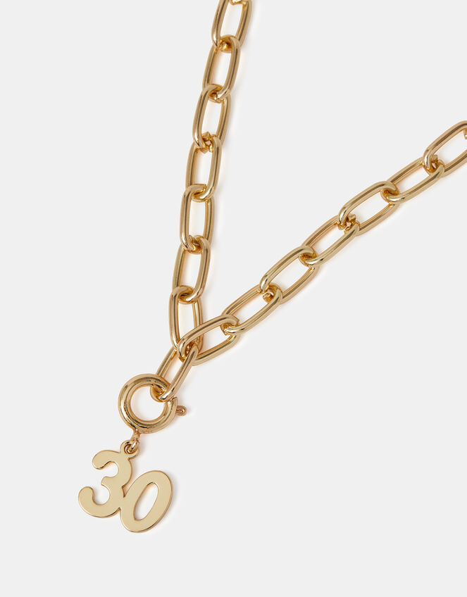 Birthday Age Jewellery Charm, Gold (GOLD), large