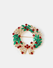 Christmas Wreath Brooch, , large