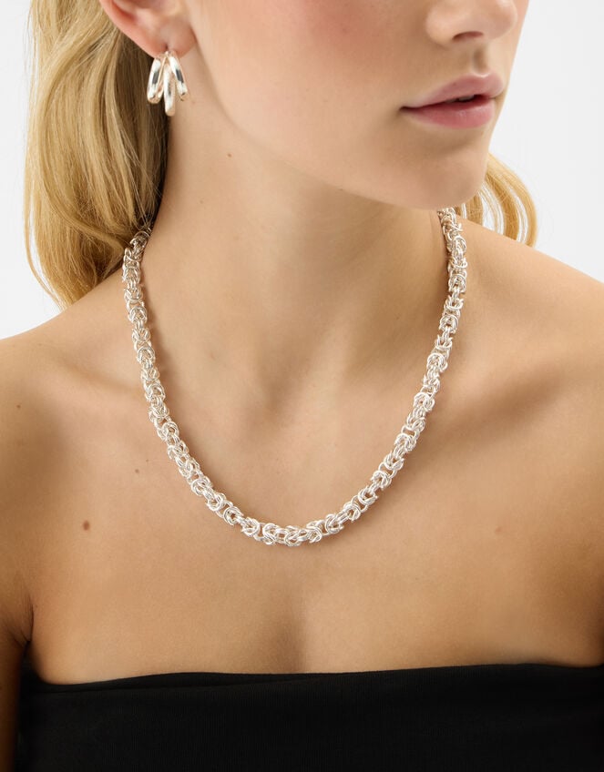 Textured Chain Necklace, , large
