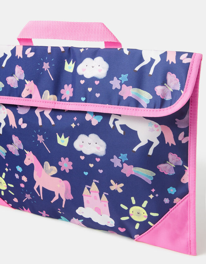 Girls Unicorn Print Book Bag, , large