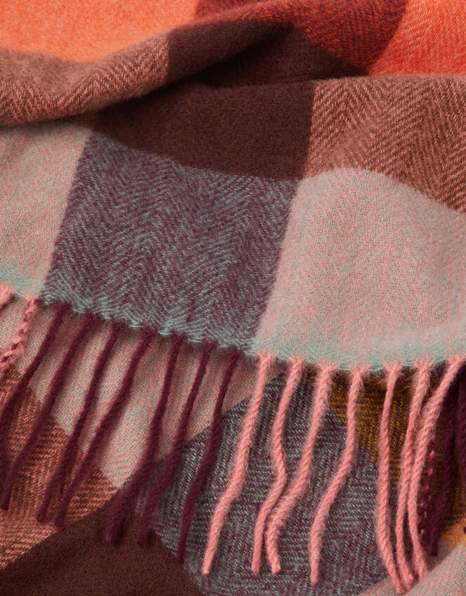 Sadie Check Blanket Scarf, , large