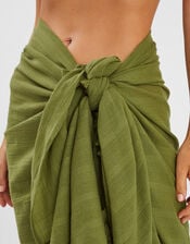 Check Tassel Sarong, , large