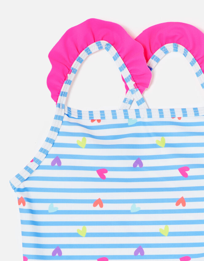 Girls Heart Print Swimsuit, Multi (BRIGHTS-MULTI), large