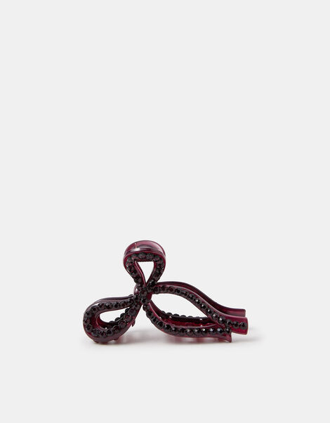 Gemstone Bow Claw Clip, , large