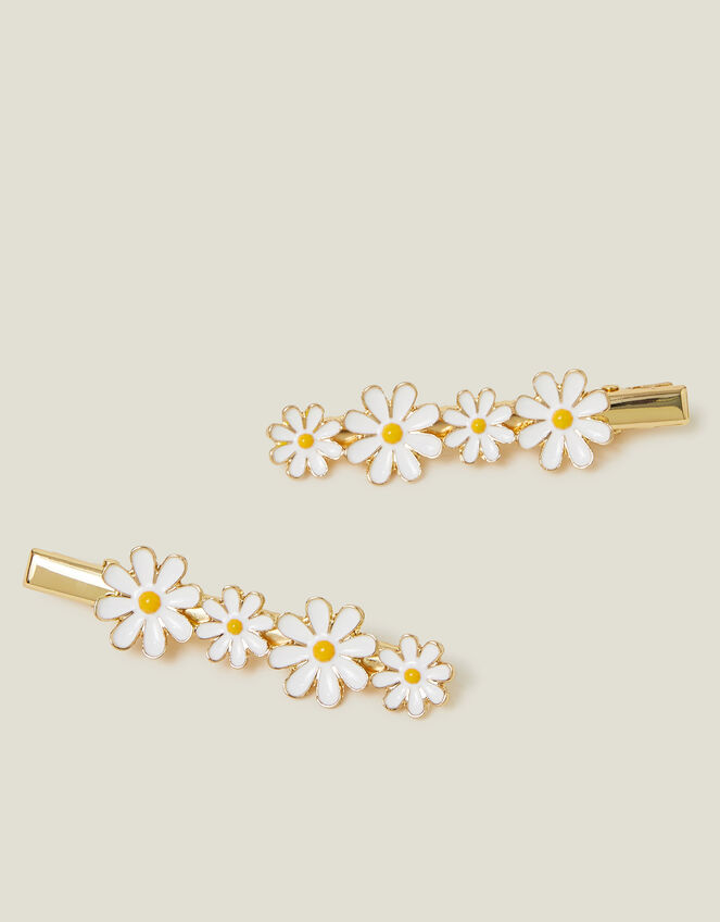 2-Pack Daisy Metal Hair Clips, , large