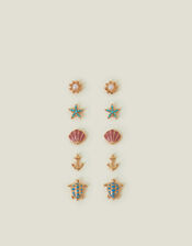 5-Pack Nautical Stud Earrings, , large