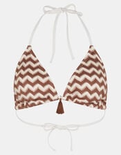 Crochet Tassel Bikini Top, Natural (NATURAL), large