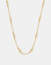 14ct Gold-Plated Cubic Zirconia Collar Necklace, , large