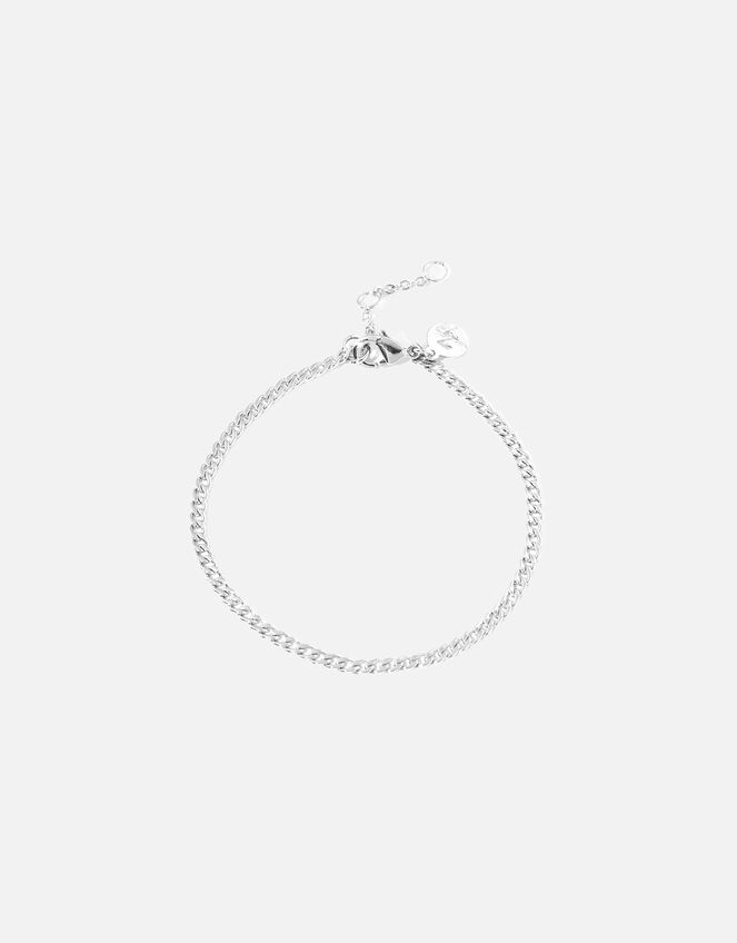 Platinum-Plated Curb Chain Bracelet, , large