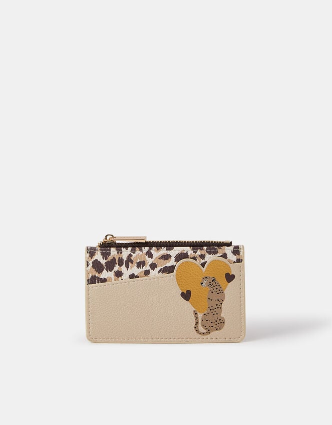 Cheetah Heart Card Holder, , large