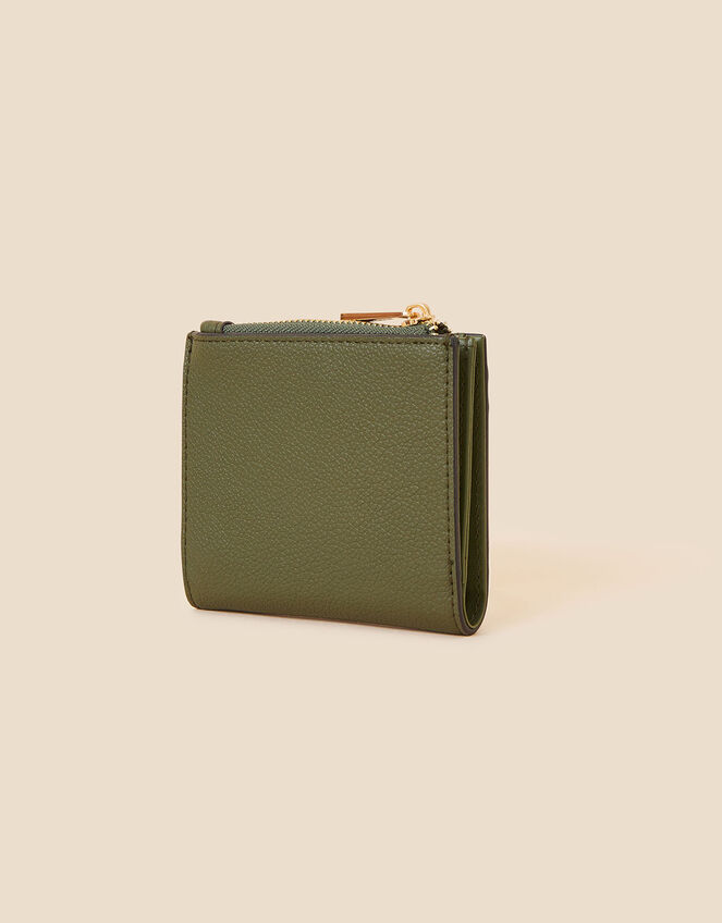Card Holder Zip Purse, Green (KHAKI), large