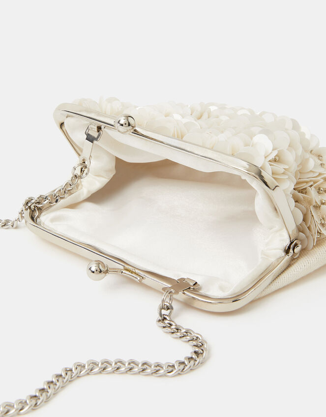 Girls Floral Appliqu&eacute; Clip Frame Bag, , large