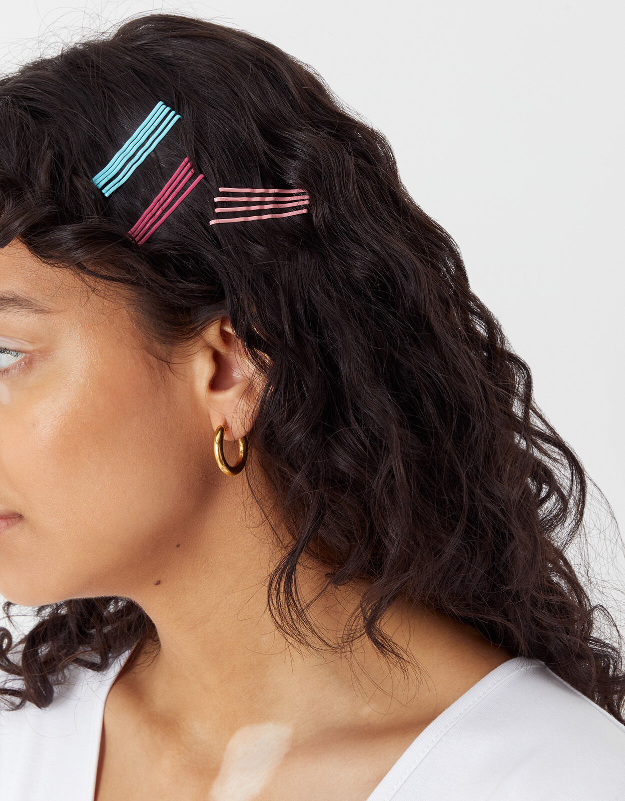 Les Soeurs Resin Hair Clip Straight Angle Ocean L ▽ Les Soeurs