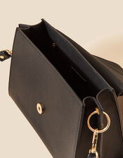 Strap Detail Large Cross-Body Bag, Black (BLACK), large