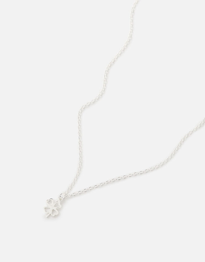 Sterling Silver Shamrock Necklace , , large