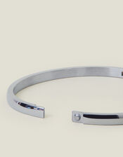 Platinum-Plated Stainless Steel Cuff Bracelet, , large