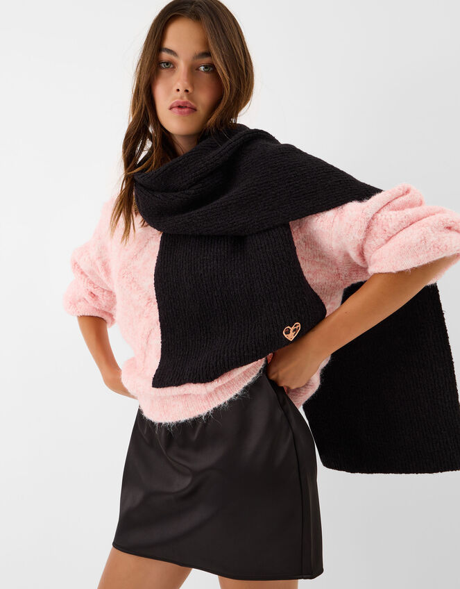 Leopard Heart Scarf, , large