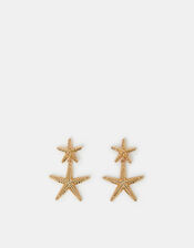 Double Drop Starfish Earrings, , large