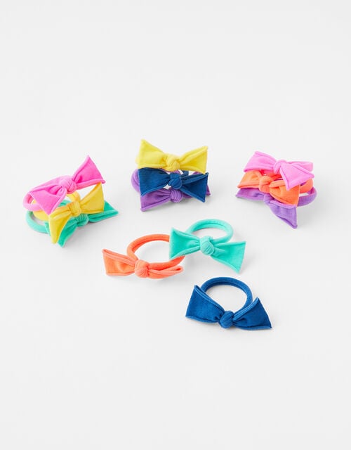 Girls Tie Bow Hair Band Multipack, , large