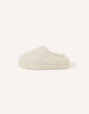 Borg Platform Mule Slippers, Cream (CREAM), large