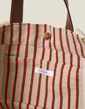 Large Stripe Canvas Tote Bag, , large
