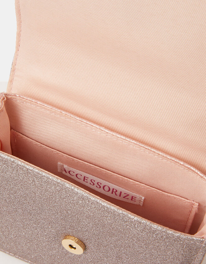 Bow Glitter Crossbody Bag, , large