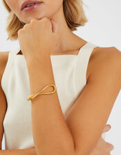 14ct Gold-Plated Swirl Cuff Bracelet, , large