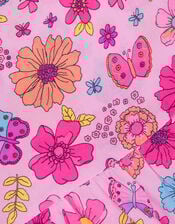 Girls Retro Floral Swing dress, Multi (PASTEL MULTI), large