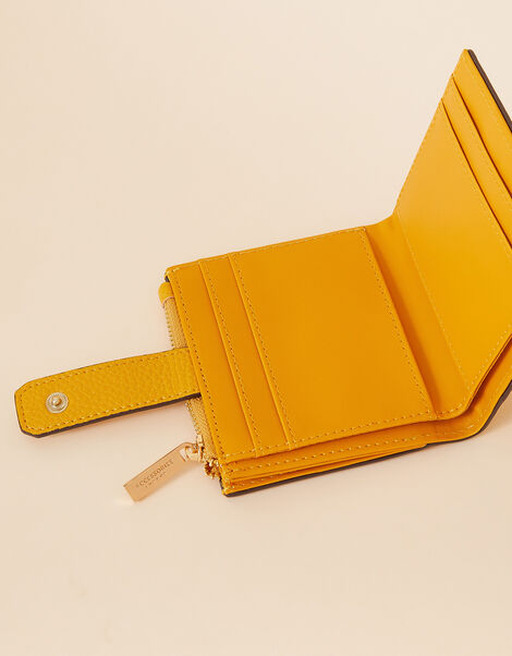 Card Holder Zip Purse Yellow, Yellow (OCHRE), large