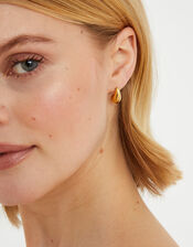 14ct Gold-Plated Molten Stud Earrings, , large