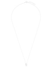 Sterling Silver Sparkle Initial Necklace - D, , large