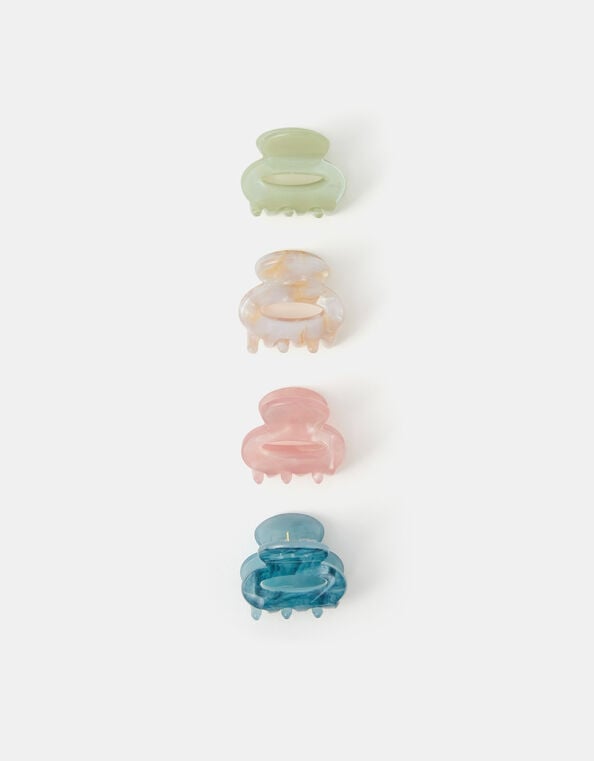 4-Pack Mini Oval Resin Claw Clips , , large