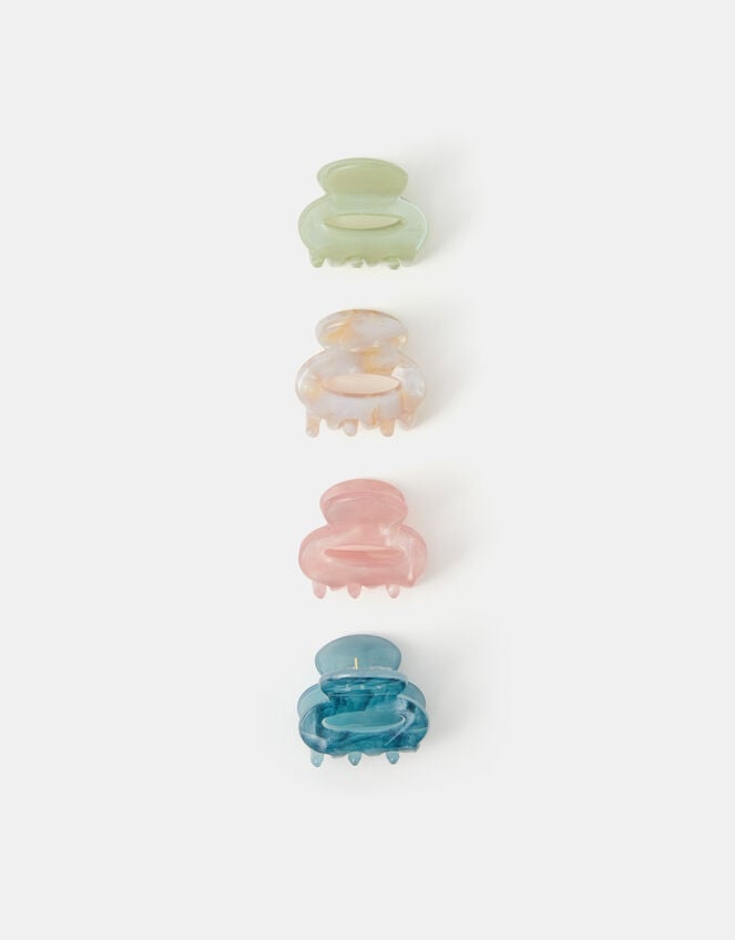 4-Pack Mini Oval Resin Claw Clips , , large