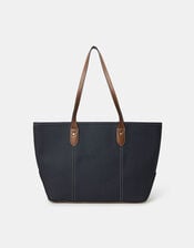 Plain Tote Bag, Blue (NAVY), large