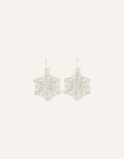 Crystal Snowflake Earrings, , large