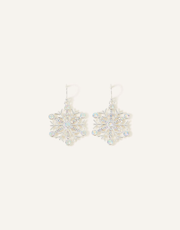 Crystal Snowflake Earrings, , large