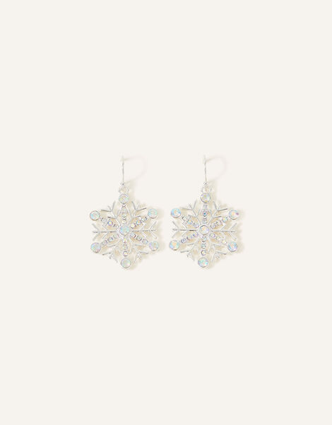 Crystal Snowflake Earrings, , large
