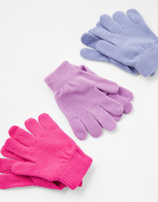 Plain Knit Gloves Multipack, Multi (BRIGHTS-MULTI), large
